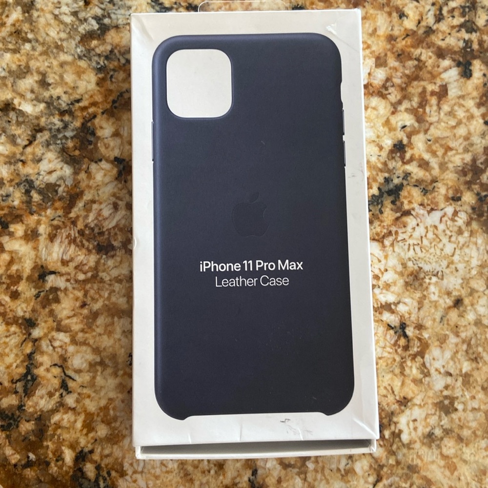 iPhone 11 Pro max midnight blue leather case new